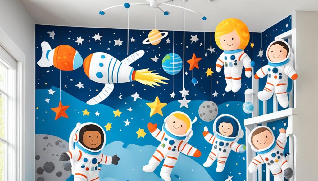 Space Nursery Astronaut Mobile